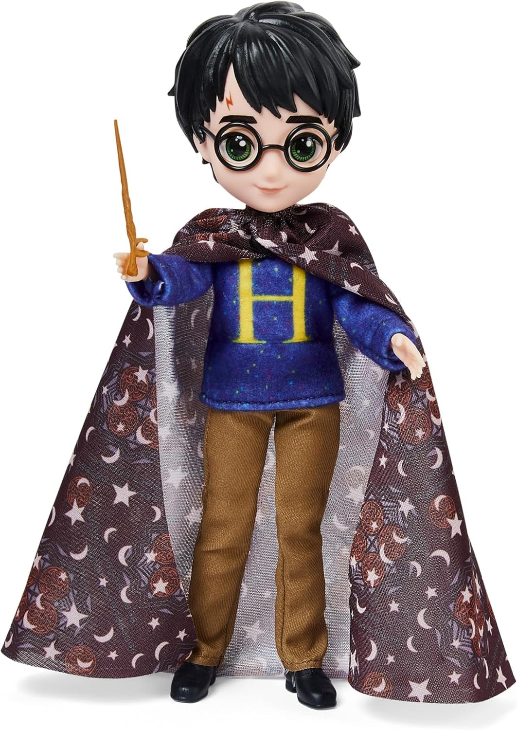 Wizarding World Harry Potter - Geschenkset mit 20.3 cm großer Harry Potter Puppe inclus Besen, Tarnumhang und weiterem Zubehörteilen