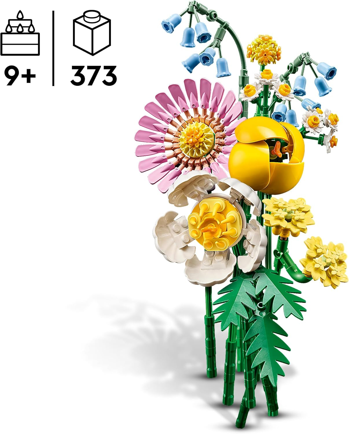 LEGO Botanicals Small Summer Bouquet - Artificial Flower Building Set - Incl. bluebells, buttercups, tulips - Gift idea for women, mothers and men - 10347 Building sets Besuche den LEGO-Store