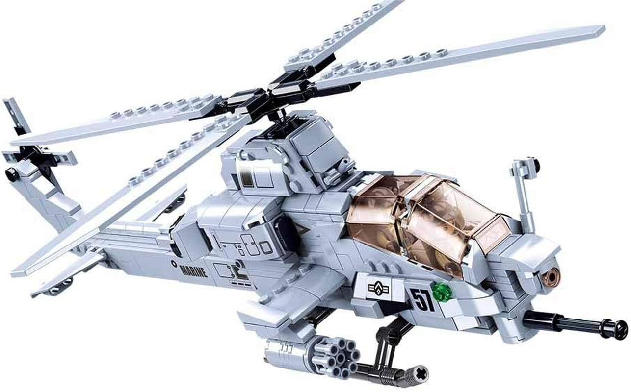 Kampfhelikopter IV (482 Teile) [M38-B0838], Spielset, Klemmbausteine, Soldaten, mit Spielfigur, Army, bunt, Sluban Klemmbausteine ​​SL95708