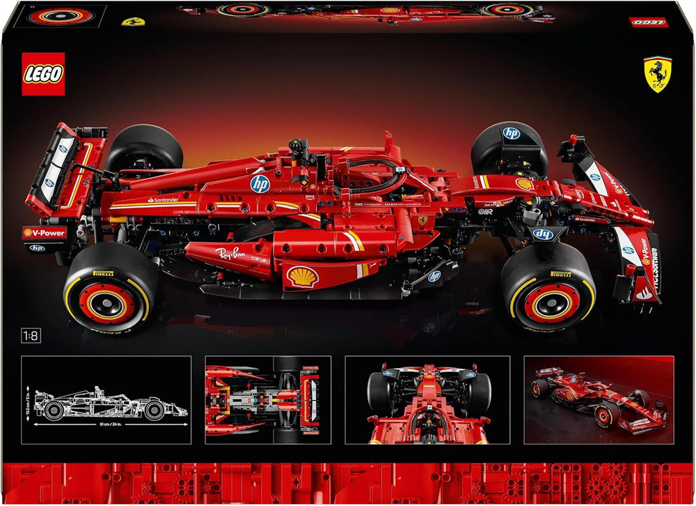 LEGO Technic Ferrari SF-24 F1 Race Car - Model car for adults - Formula 1 collectible set - V6 engine, gearbox, steering and DRS in 1:8 scale - Gift for fans of motor sports and racing cars 42207 Building sets Beuche den LEGO-Store