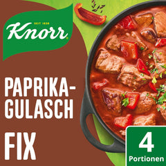 Knorr Fix Würzmischung Paprika-Gulash für eine leckeres Fleischgericht mit natürliche Ingredienten 4 Portionen