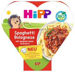 HiPP organic Spaghetti Bolognese with Mediterranean herbs (6 x 250g), suitable for children from 1 year, lightly steamed, seasoned for children, organic quality