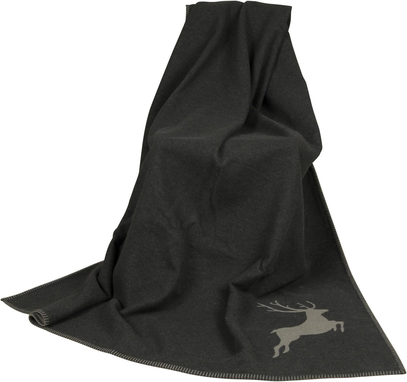 David Fussenegger 41179740 Sylt cotton deer blanket, 140 X 200 Cm Beds and Blankets David Fussenegger Anthracite 140 X 200 Cm