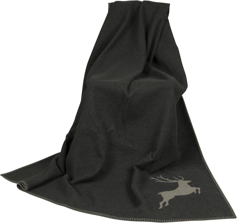 David Fussenegger 41179740 Sylt cotton deer blanket, 140 X 200 Cm Beds and Blankets David Fussenegger Anthracite 140 X 200 Cm