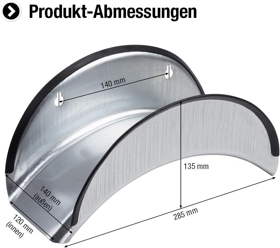 Suport pentru furtun Master - Fabricat din oțel galvanizat - Cu protecție la margini - Potrivit pentru furtun de 25 m (1/2 inch) / Suport pentru furtun de perete / Opțiune de agățare pentru furtun de grădină / Suport pentru furtun / 9926050