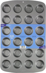 CSB111 Antihaftbeschichtete Mini-Muffinform Mit 24 Löchern Aus Karbonstahl, Edelstahl, Silver, 39.4 X 24.6 X 2.1 Cm Molds and trays for baking Naty Shop