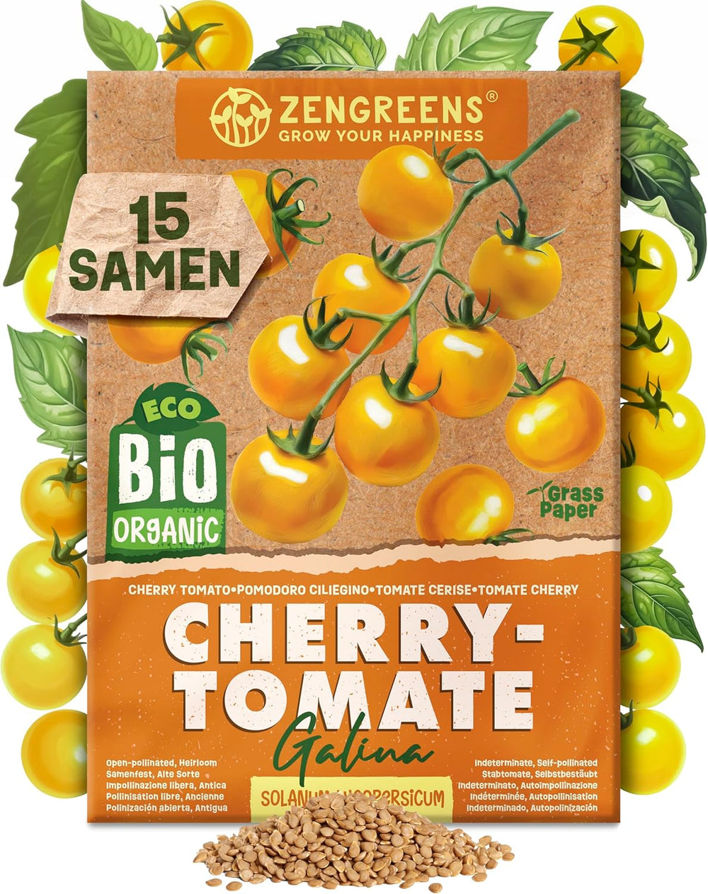 Organic Tomato Seeds in a Set of 10 - 10 Tomato Seeds for Easy Growing in the Garden, Balcony or Raised Bed - Plant Seeds - Seedlings