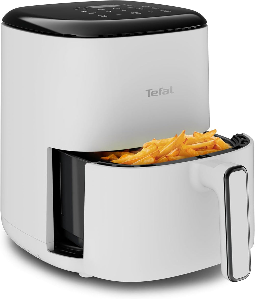 Tefal Easy Fry Max EY2458, 5 liters, Hot Air Fryer, 10 automatic cooking programs, digital touch screen Appliances Naty Shop Light gray Single - Without window 3L