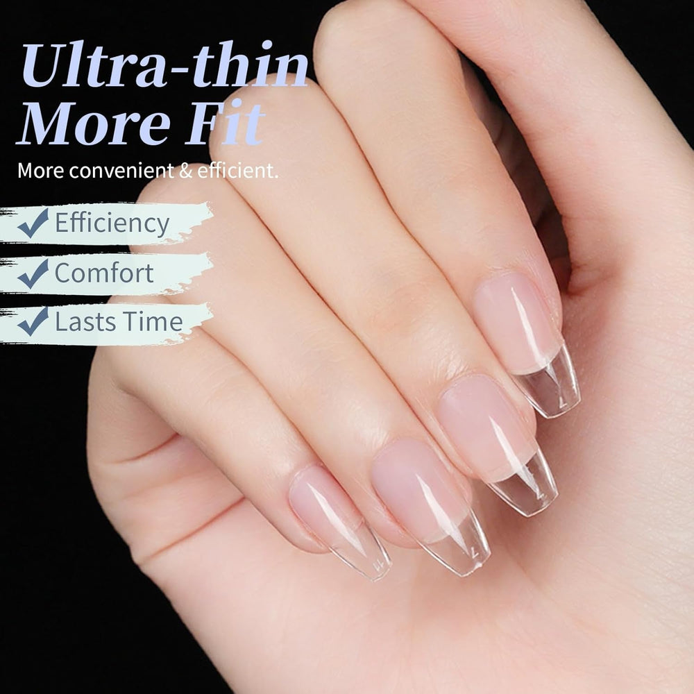 Unghii scurte cu acoperire completă, 120 de bucăți, 12 dimensiuni, vârfuri de unghii scurte pentru unghii cu gel, unghii artificiale pentru lipire, set de unghii cu pile de lipit, lustruitor de unghii, împingător de cuticule