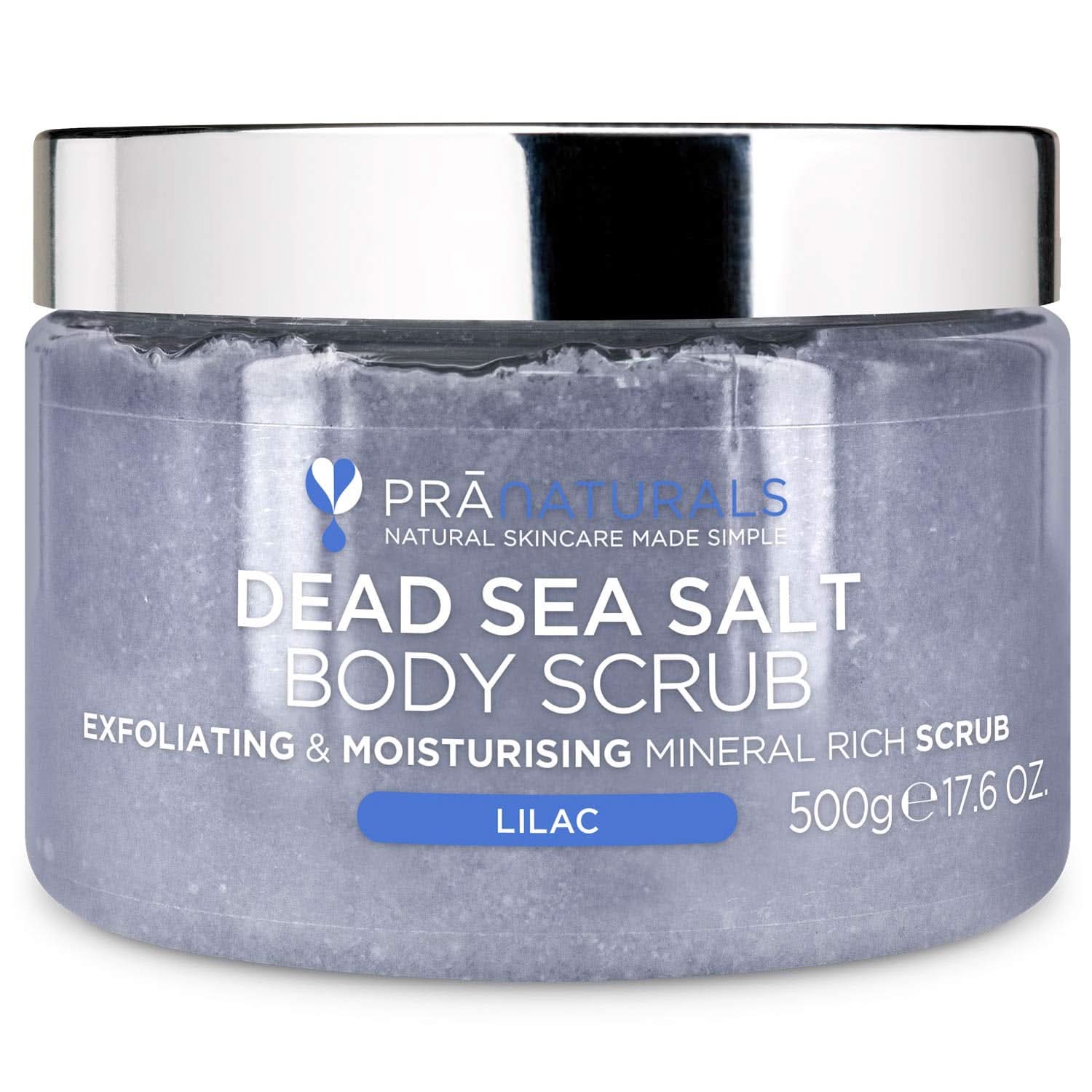Pranaturals, Dead Sea Salt Body Scrub, 500g Naty Shop Lilac