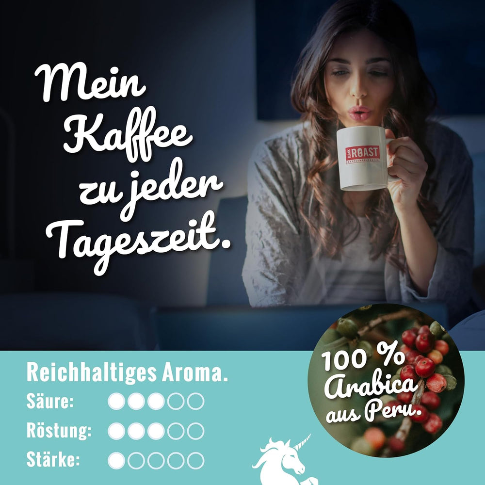 Blank Roast - EINZIG - 1kg - Kaffeebohnen koffeinfrei - 100% Arabica aus Peru - schonend & umweltfreundlich entkoffeiniert - säurearm mit voller Crema - ideal für jede Zubereitungsart