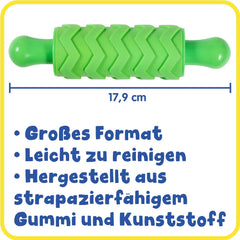 Mal- und Ton-Texturwalzen - 4er-Set - structured Knetrollen für Kinder - Vielseitige Muster zum Basteln und Dekorieren