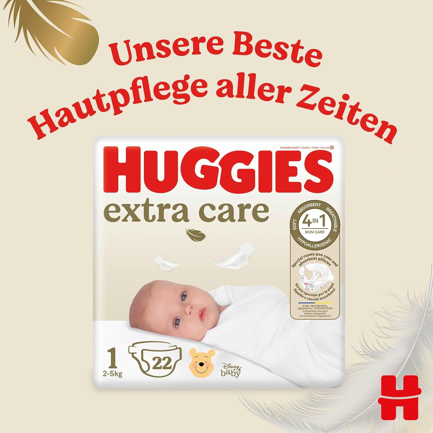 Huggies Newborn Diapers, Size 2, 116 Diapers (2 x 58), Half Month Box
