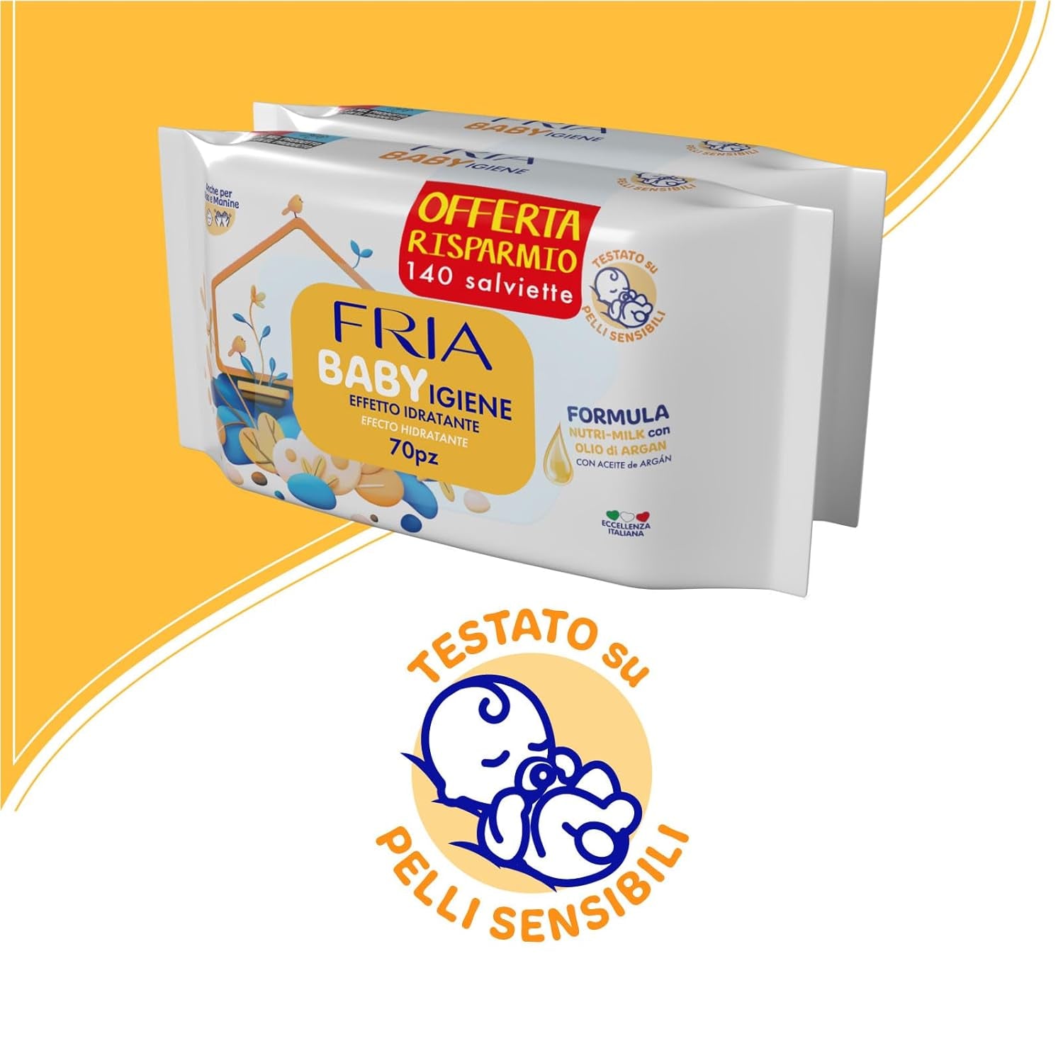 Wet Wipes, Pack of 2 (144 Wipes)