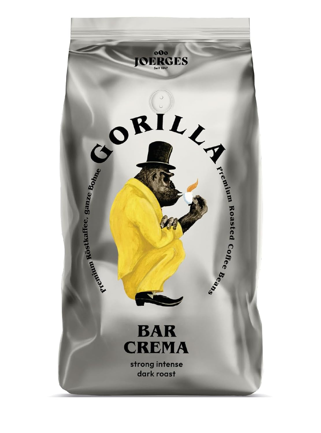 Joerges Kaffee ganze Bohnen Espresso  Bar Crema, 1 kg (Packung mit 2)