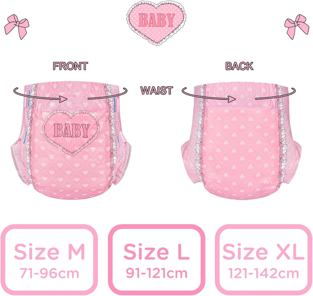 Adult Printed Diapers 5500-5800ml 2 Pack - Blushing Baby (M)