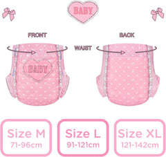 Adult Printed Diapers 5500-5800ml 2 Pack - Blushing Baby (M)