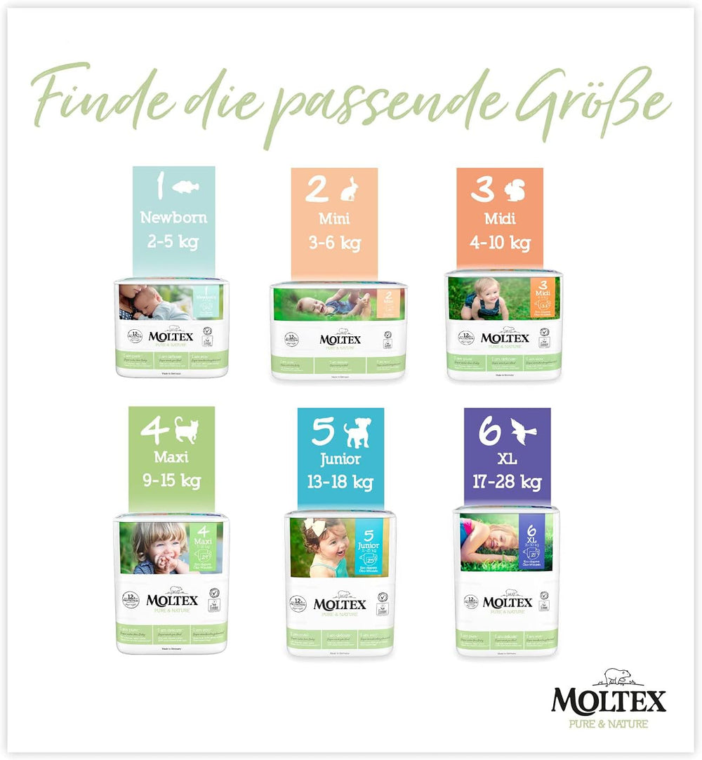 Pure & Nature Organic Diapers Size 6 XL (17-28kg) Monthly Box 84 Organic Diapers