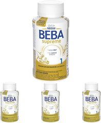 BEBA Nestlé BEBA SUPREME 1 Infant milk: ready-to-drink bottles with Omega 3, pack of 4 (1 x 200 ml)