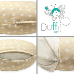 Pernă de alăptare pentru nou-născuți, XL, Husă din bumbac 100%, detașabilă și lavabilă, Umplutură din poliester, Motiv stele Accesorii Hrana si Alaptare Bebe Naty Shop