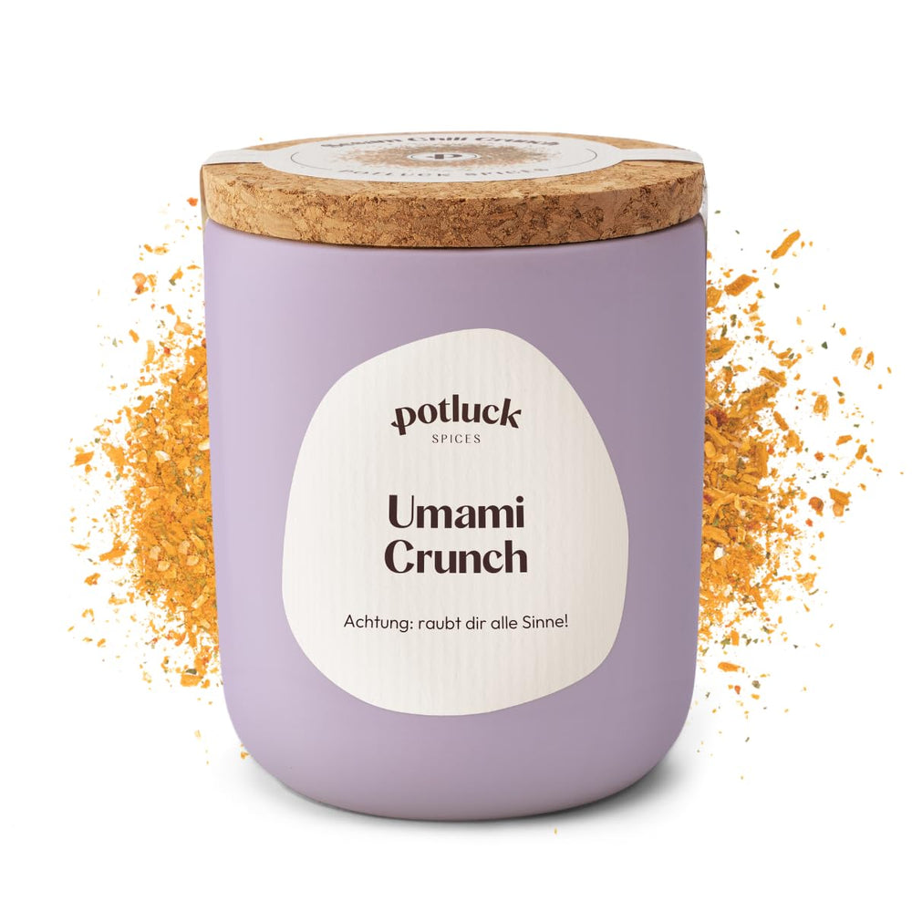 Potluck | Umami Crunch | Würzmischung im Keramiktopf | 75 g | Vegan, gluten-free and with natural ingredients