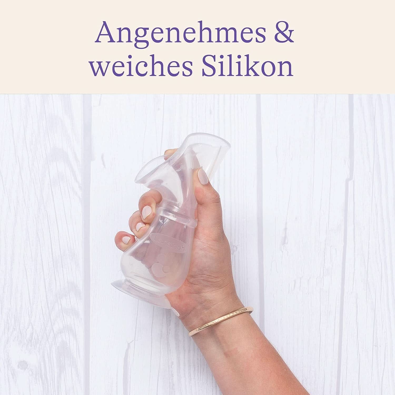 Lansinoh Silikon Milchpumpe & Muttermilchauffänger - Angenehmes & Extrem Weiches Silikon - Rettet Jeden Tropfen Muttermilch - Alternative Zu Milchauffangschalen, 1 Stück (1Er Pack) Accessories Food and Breastfeeding Bebe Naty Shop