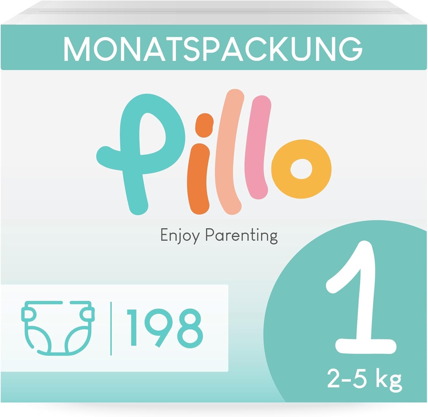 Diapers Pillo 3 - Box of 168 nappies, 6 packs of 28 nappies each, size 3 - Midi (6-10 kg) - Nappies for babies