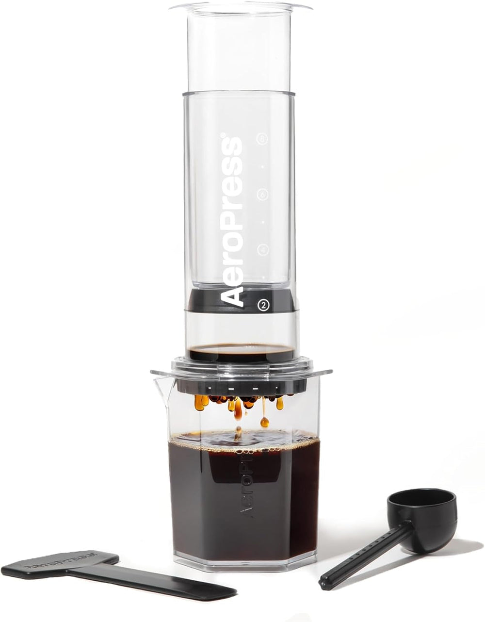 Aparat de cafea și espresso AeroPress Original, aparat de cafea portabil de nivel barista cu cameră, piston și filtre, aparat rapid de cafea și espresso