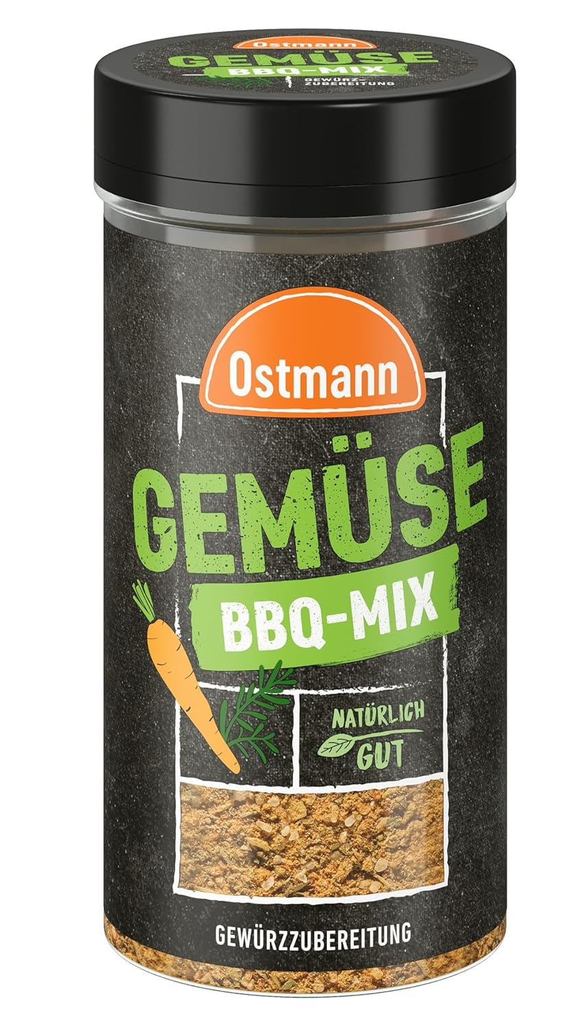 Ostmann Gewürze - Gemüse BBQ Mix | Gewürzzubereitung für Gemüse | Mediterrane Kräuternote für Grillgemüse, Tofu und Co. | 120 g in a strainer