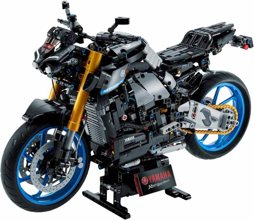 LEGO 42159 Technic Yamaha MT-10 SP Motorcycle Model Kit for Adults, Authentic 4-Cylinder Engine Vehicle Model, Functional Steering and Ar App, Gift for Men and Women Building Kits Besuche den LEGO-Store