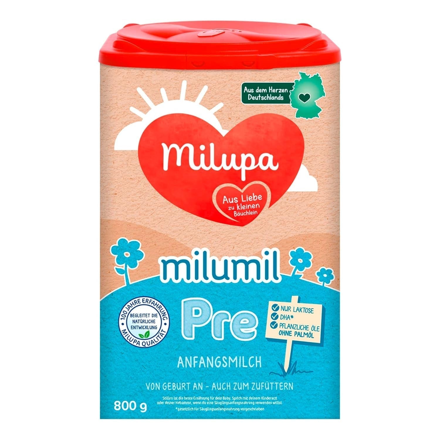Milupa Milumil Pre, Milk powder for babies - With important nutrients and without palm oil - 800 g Naty Shop