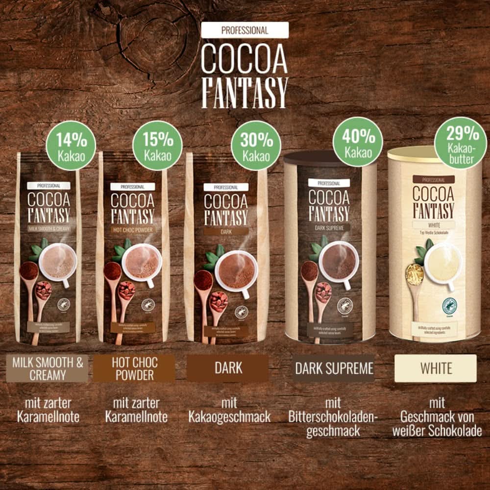 Cocoa Fantasy Hot Choc Powder, 1 kg cocoa powder for hot chocolate, 15% cocoa content Naty Shop