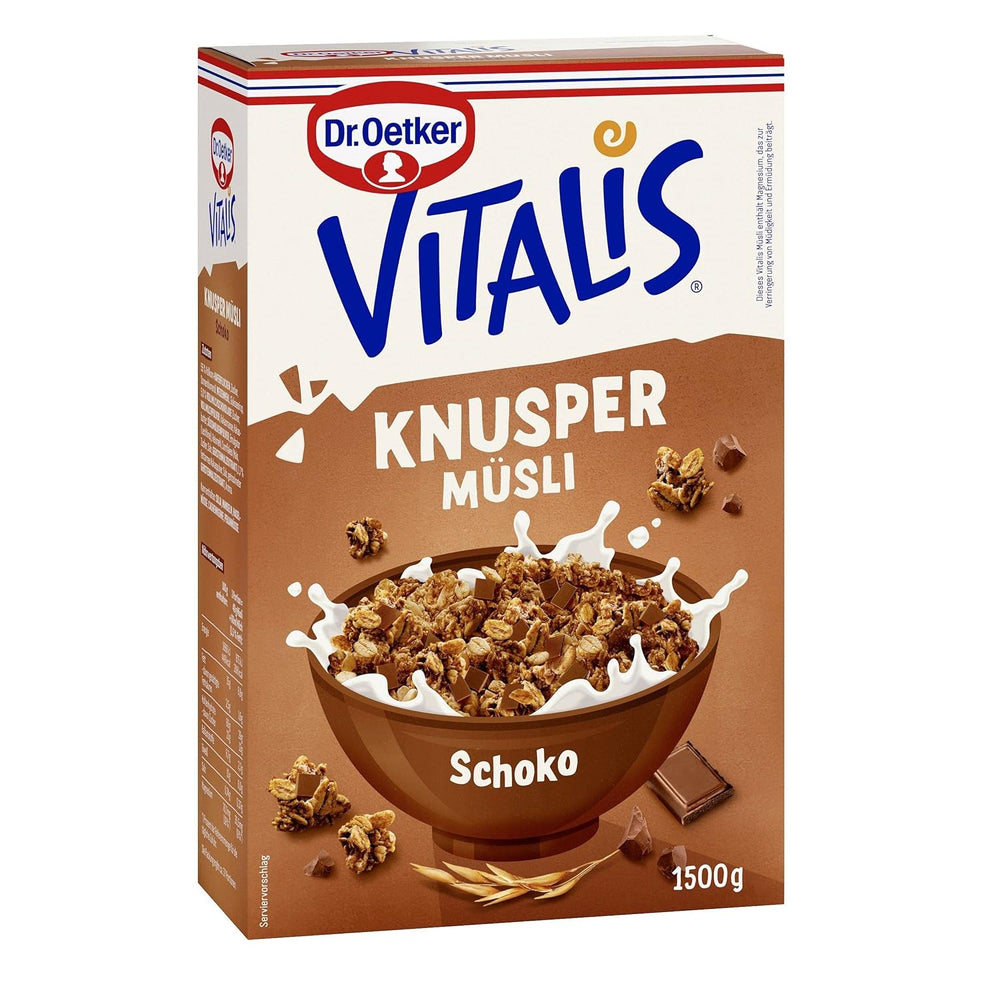 Dr. Oetker Vitalis Crunchy Flakes: Crunchy muesli with corn flakes and almond pieces, pack of 5 (5 x 600g)
