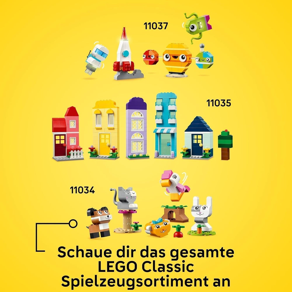 LEGO Classic Creative Houses, Building Bricks Set for Kids, 850 Bricks Building Toy, House Building Toy with Accessories, Gift for Boys and Girls 4 Years Old 11035 Building Sets Beuche den LEGO-Store