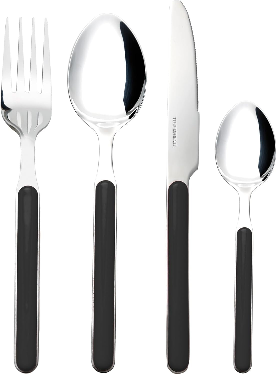 Besteck-Set Delice 16-Teilig Schwarz Kitchen Naty Shop