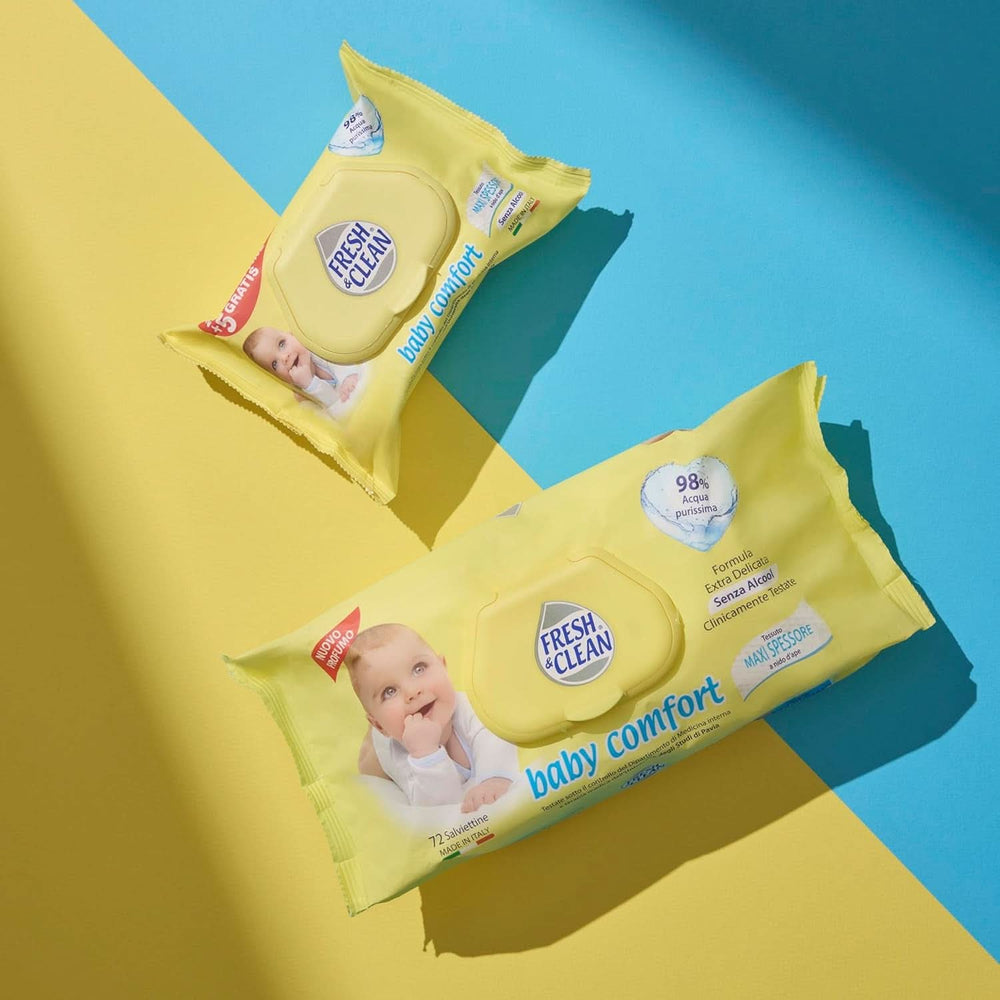 Milleusi Classic Fresh & Clean, Șervețele umede, 72 buc Servetele Umede Bebelusi Naty Shop
