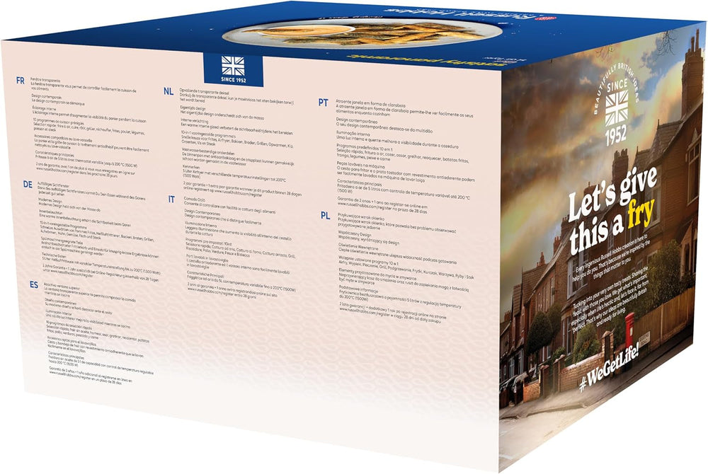 Russell Hobbs Airfryer, 5 litres, 10 programmes, viewing window Naty Shop Appliances