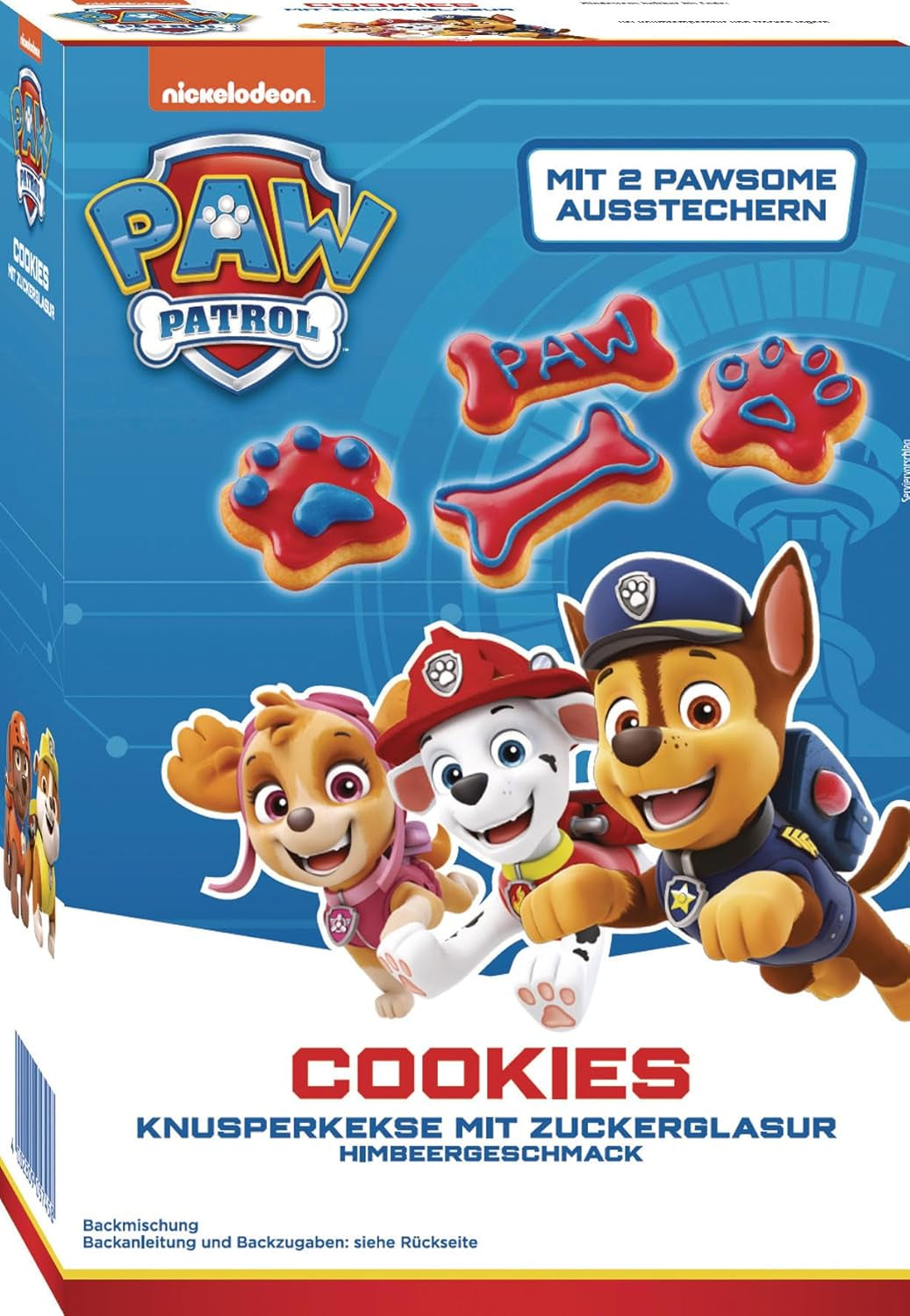 RUF X PAW Patrol Muffin Backmischung Mit Erdbeer-Geschmack, Für 12 Paw Patrol Muffins, Inkl.16 Oblaten-Auflegern Und Pawsome Muffin-Förmchen, 1 X 394G Naty Shop 475 G (1Er Pack) Cookies