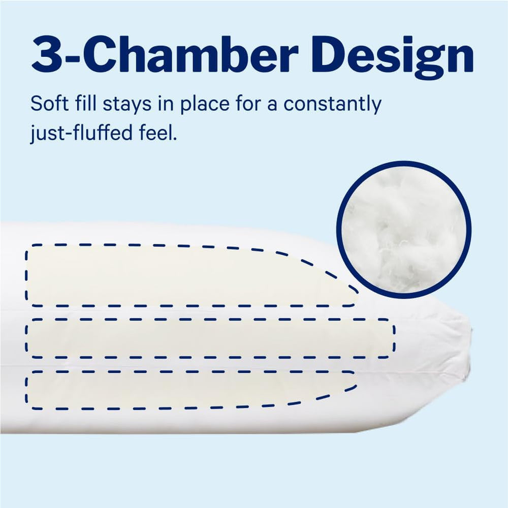 Pernă Casper Sleep Essential pentru dormit, King, alb Perne standard Naty Shop