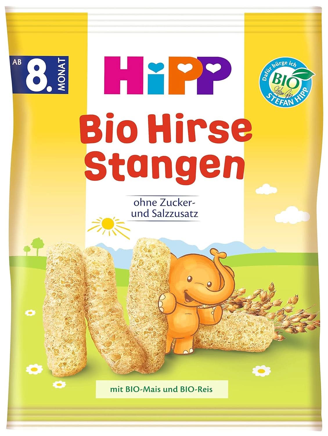 Organic snacks Hipp millet bars, pack of 7 (7 x 30g) Mother and Child Naty Shop 7 x 30 grams Millet sticks