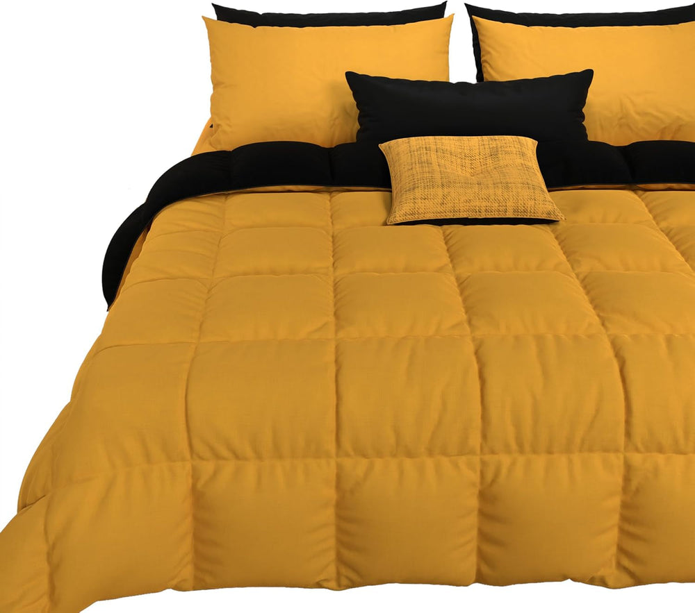 PETTI Artigiani Italiani - Double bed winter blanket, maxi, monochrome, double-sided, white, gray, 100% Made in Italy