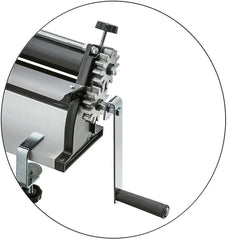 DKN Pizza Dough Roll Machine with Hand Crank, 48.8 cm, Noodle Machine, Teigfolie with Anti-Haft Rolls and Dicken Control – Construction aus massive Stahl und Aluminium
