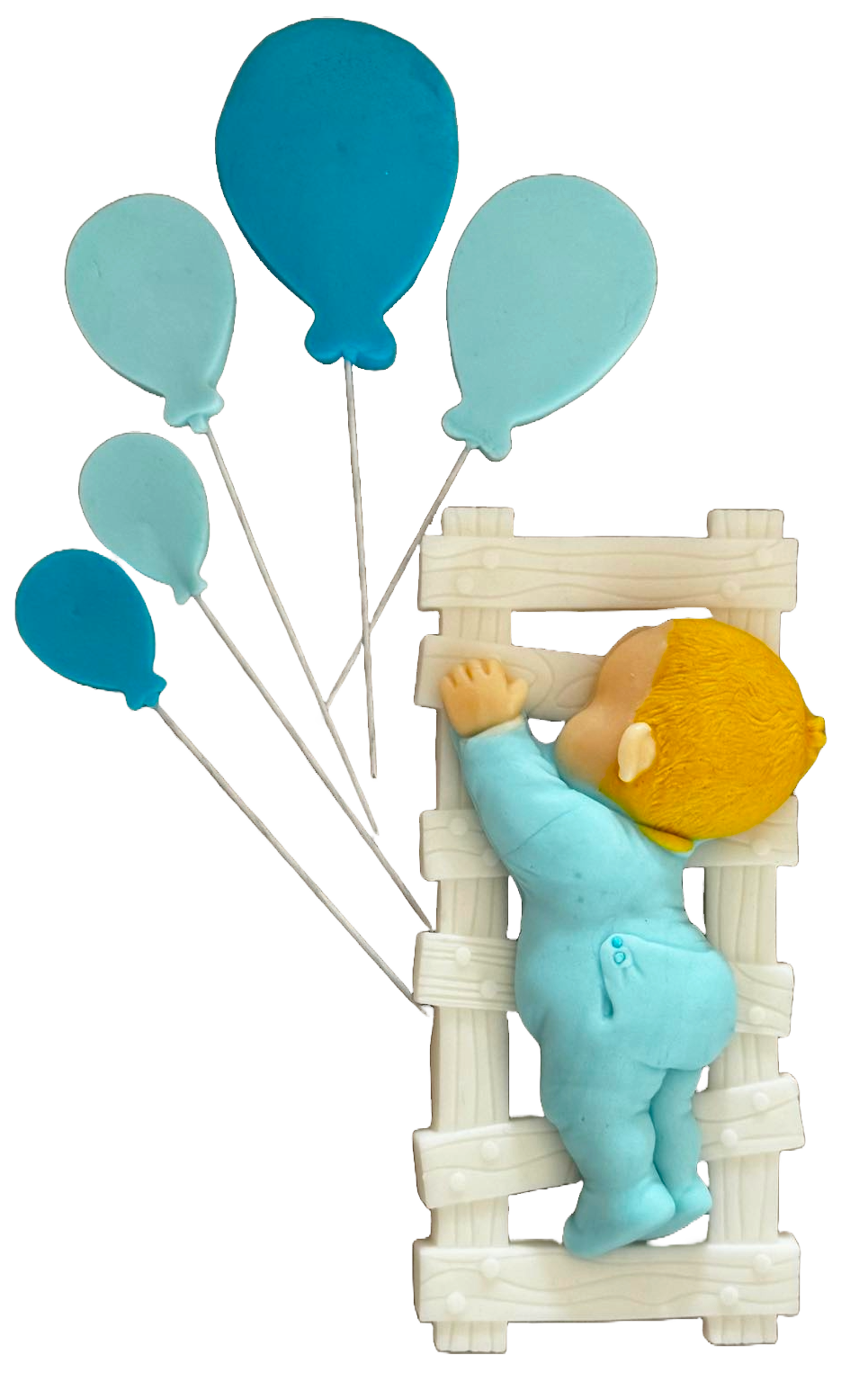 Set 6 decoratiuni comestibile din zahar, Fericire Decoratiuni din Pasta de Zahar Naty Shop