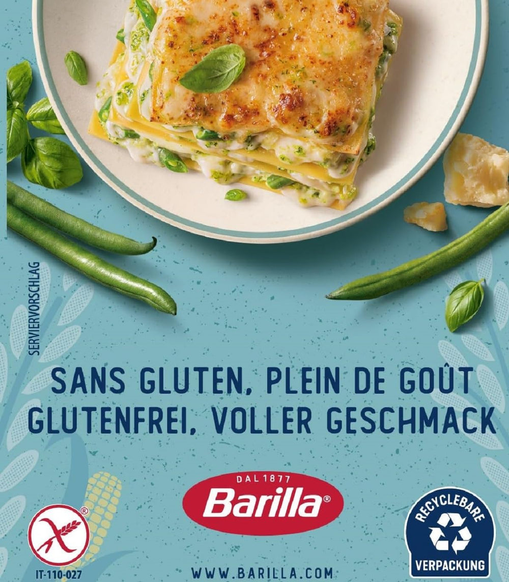 Gluten-free Barilla Fusilli pasta made from delicious corn and rice - perfect for people with celiac disease or gluten intolerance 400g