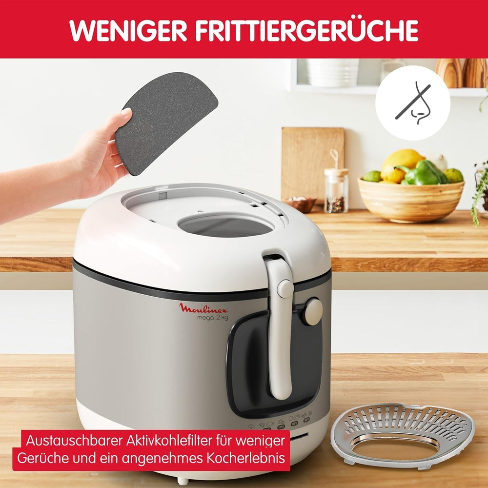 Fryer AM4800 Mega 2Kg, oil fryer, odor filter, 1800 W Home Appliances Naty Shop