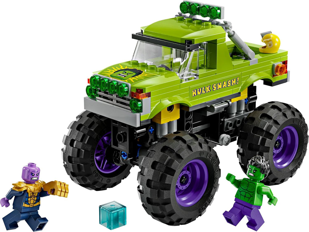 LEGO ǀ Marvel Hulk-Truck Vs. Thanos - Kreatives Superhelden Spielzeug - Avengers Fahrzeug und Minifiguren - Monstertruck für Spielspaß - Geschenk für Jungen und Mädchen ab 7 Jahren - 76312