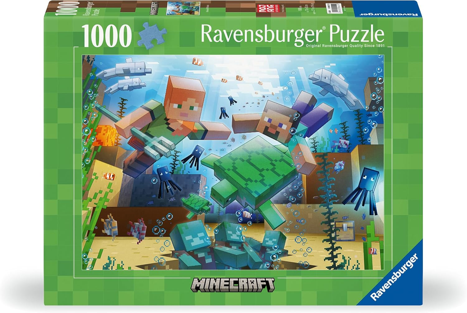Ravensburger Puzzle 12000421 - Minecraft Mosaic - 1000 Piece Minecraft Puzzle for Adults and Children over 14 Puzzle Naty Shop