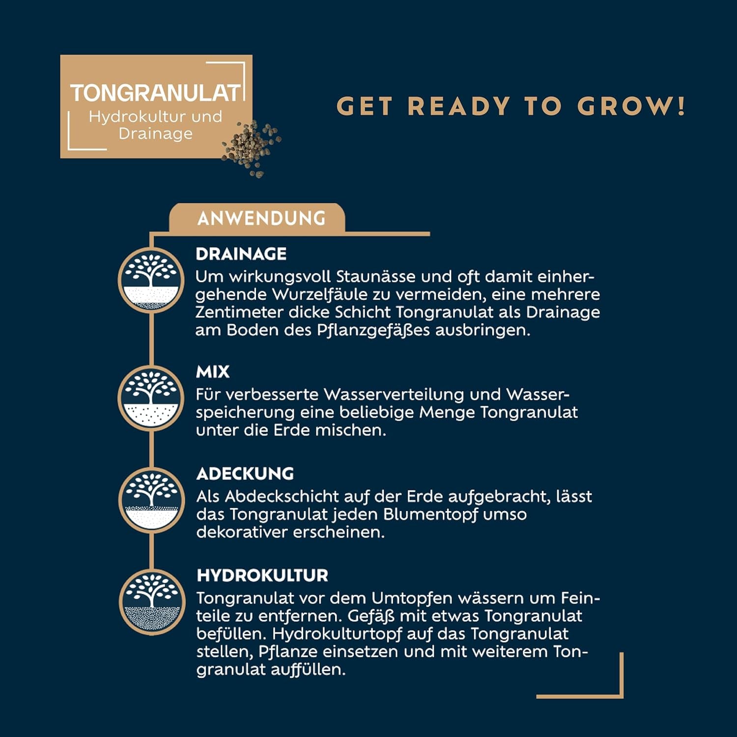 Westland Clay Granules, 5 L - Granules for plants ideal for hydroponics, drainage substrate without chemical additives, for indoor and outdoor use