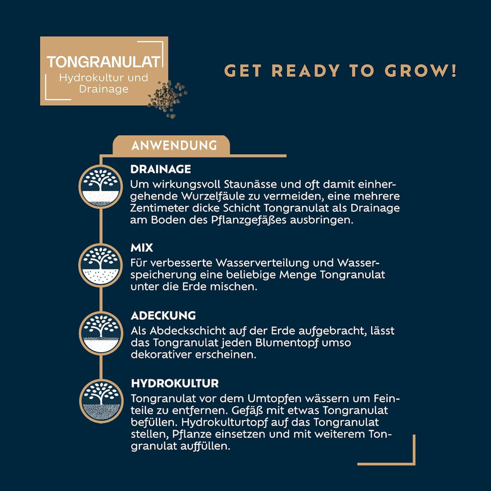 Westland Clay Granules, 5 L - Granules for plants ideal for hydroponics, drainage substrate without chemical additives, for indoor and outdoor use