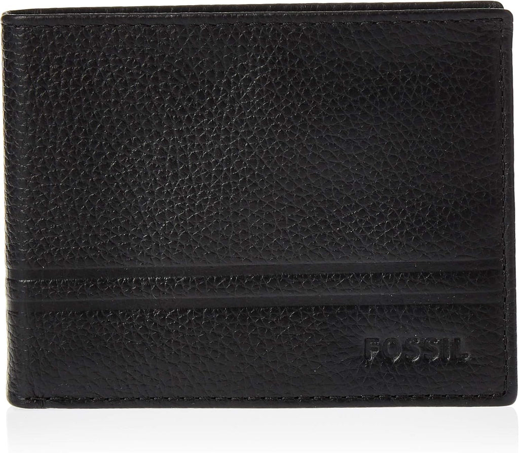 Fossil bărbați Wilder Flip Id Bifold călătorie accesorii Bi-Fold Wallet Portofel Barbati Naty Shop Negru sălbatic O mărime se potrivește tuturor